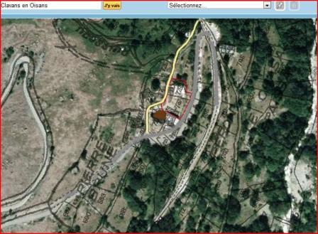 Vue aérienne sur cadastre