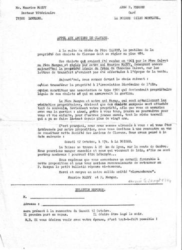 La Convocation 20/09/1974